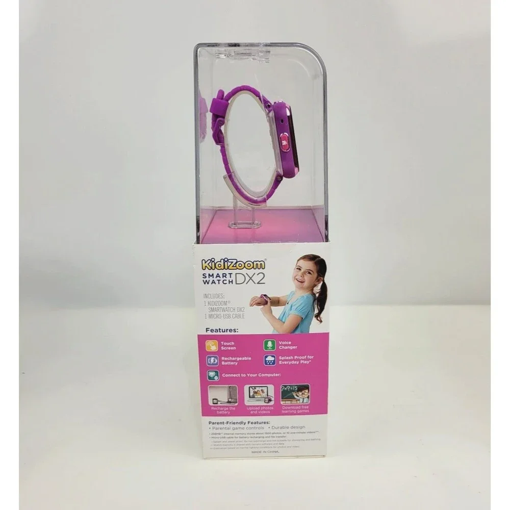 VTech KidiZoom Smartwatch DX2 Purple Smart Watch for Kids Camera Video Games NEW